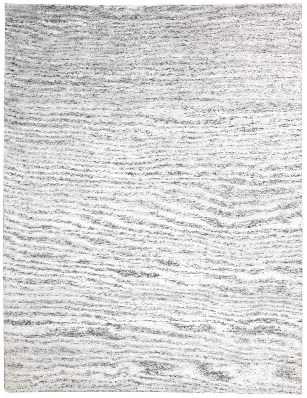 Hand Knotted Grey Wool / Silk Rug 9X12 Modern Scandinavian Solid Large Carpet 