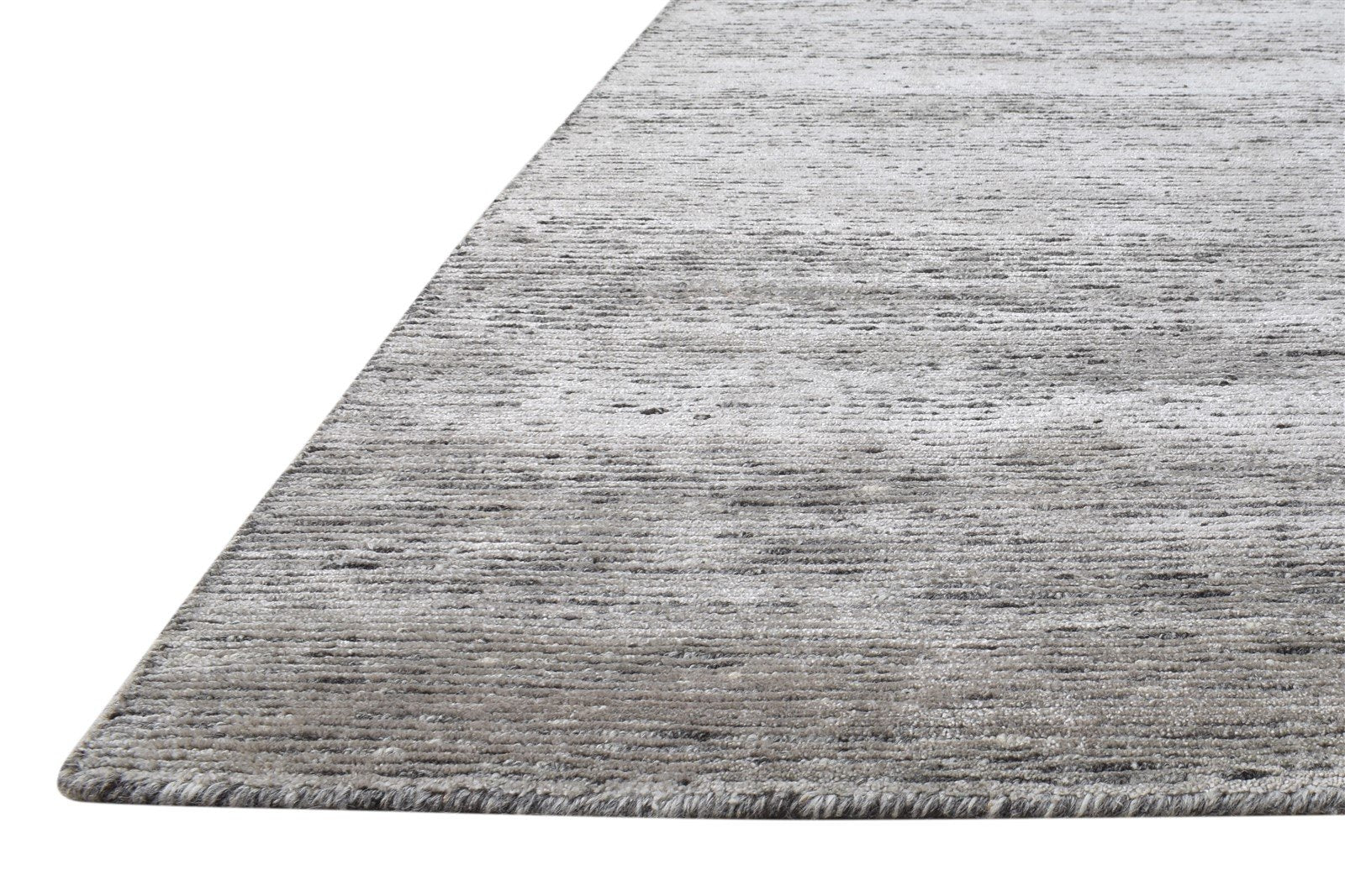 9X12 Rug Wool / Silk Grey Modern Hand Knotted Scandinavian Solid Large Carpet 