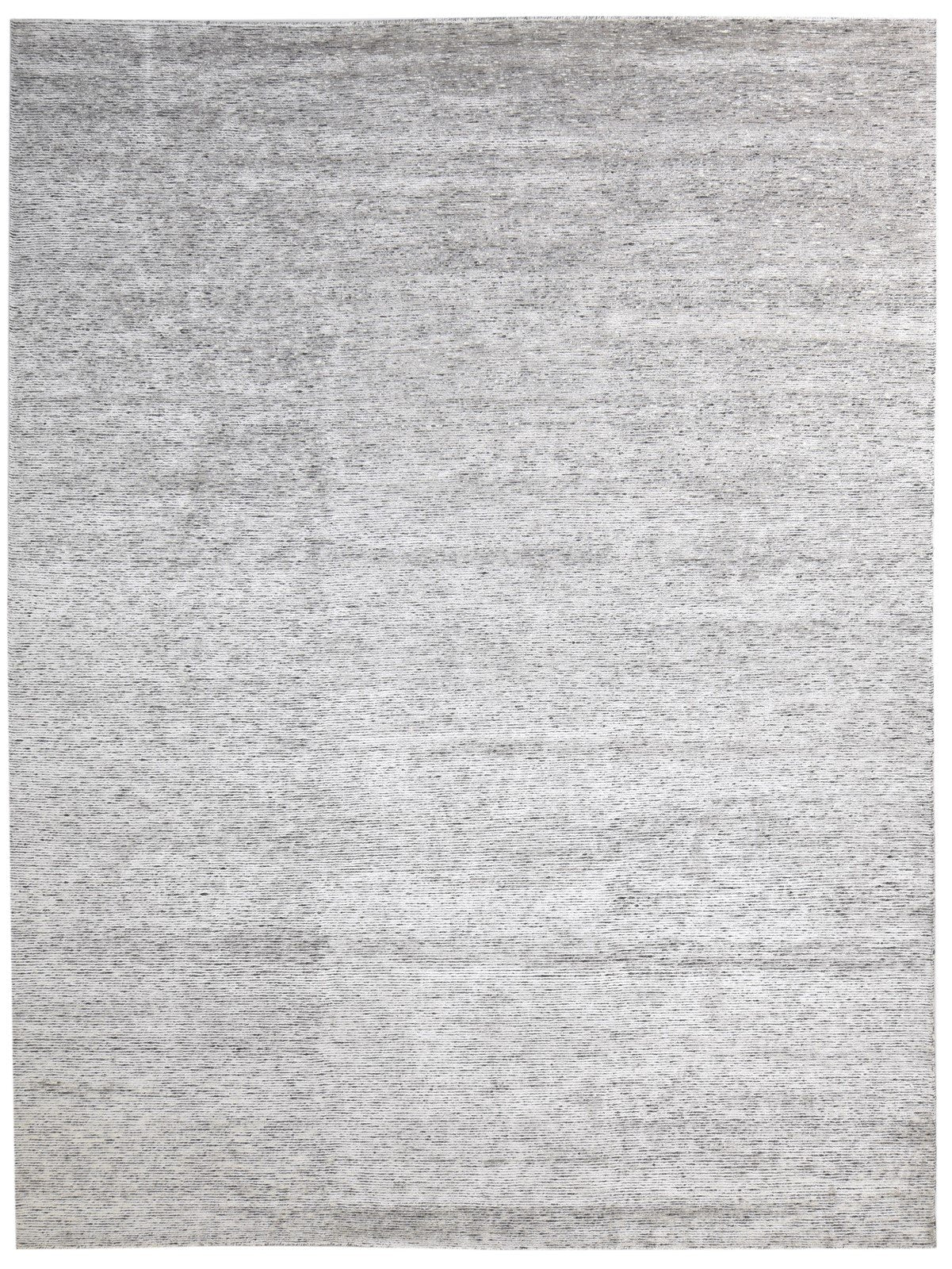 9X12 Rug Wool / Silk Grey Modern Hand Knotted Scandinavian Solid Large Carpet 