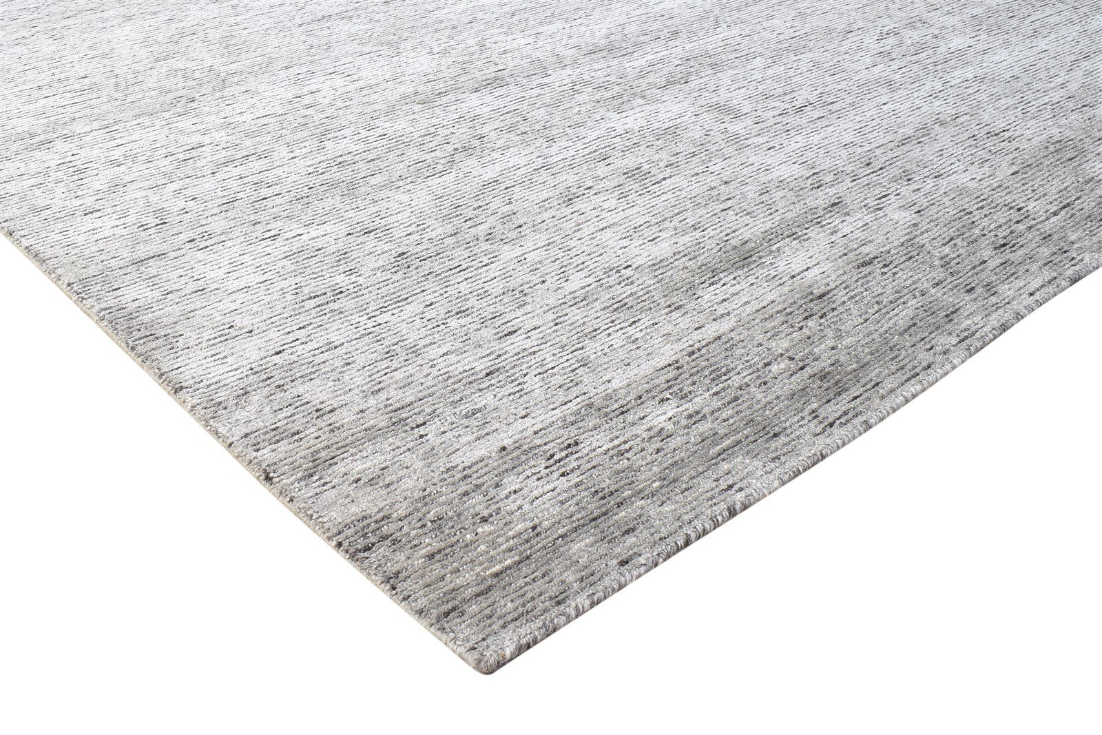 Wool / Silk Grey Rug 9X12 Modern Hand Knotted Scandinavian Solid Extra Large 