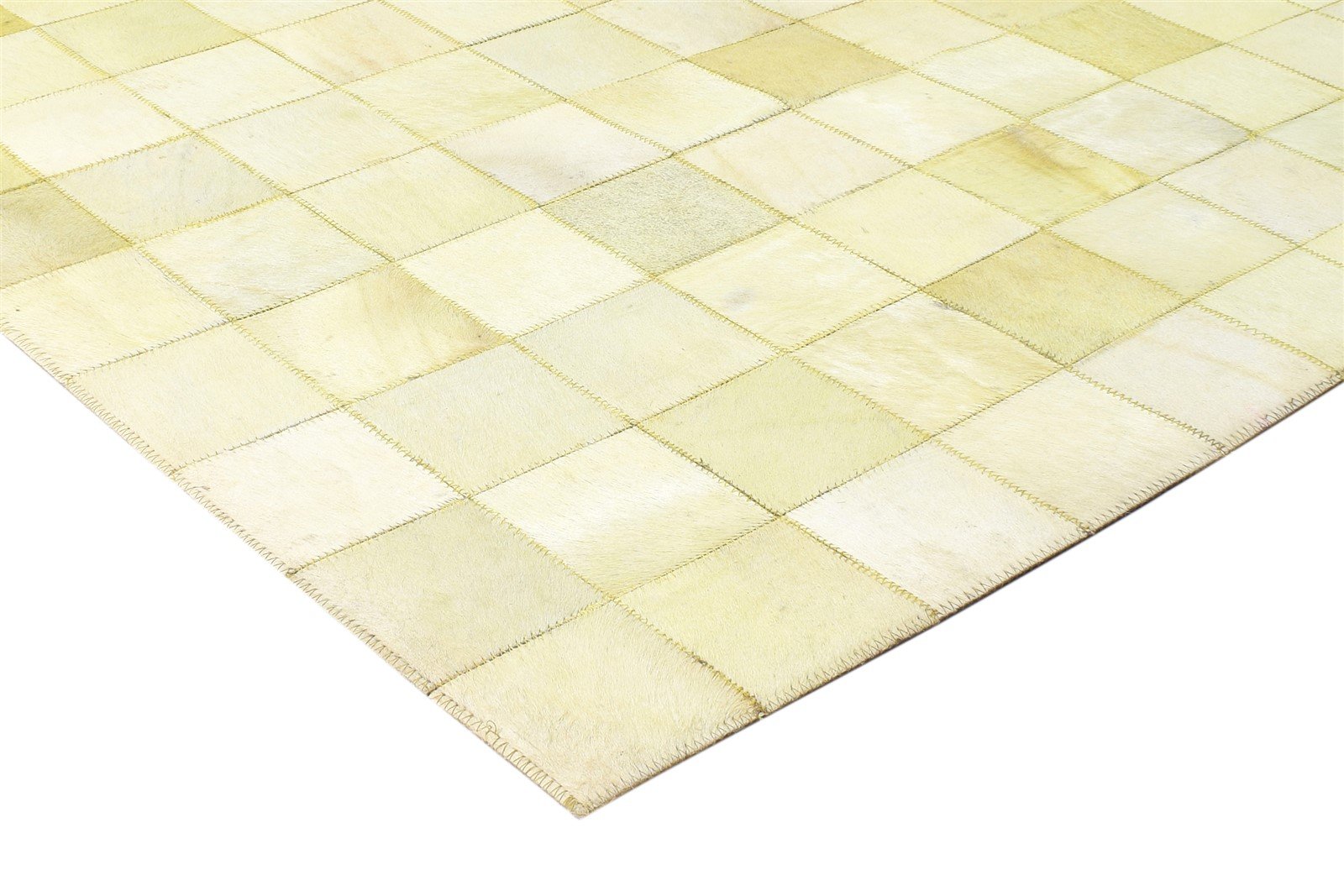 Leather Beige Rug 4X6 Modern Flatweave Scandinavian Geometric Room Size Carpet 