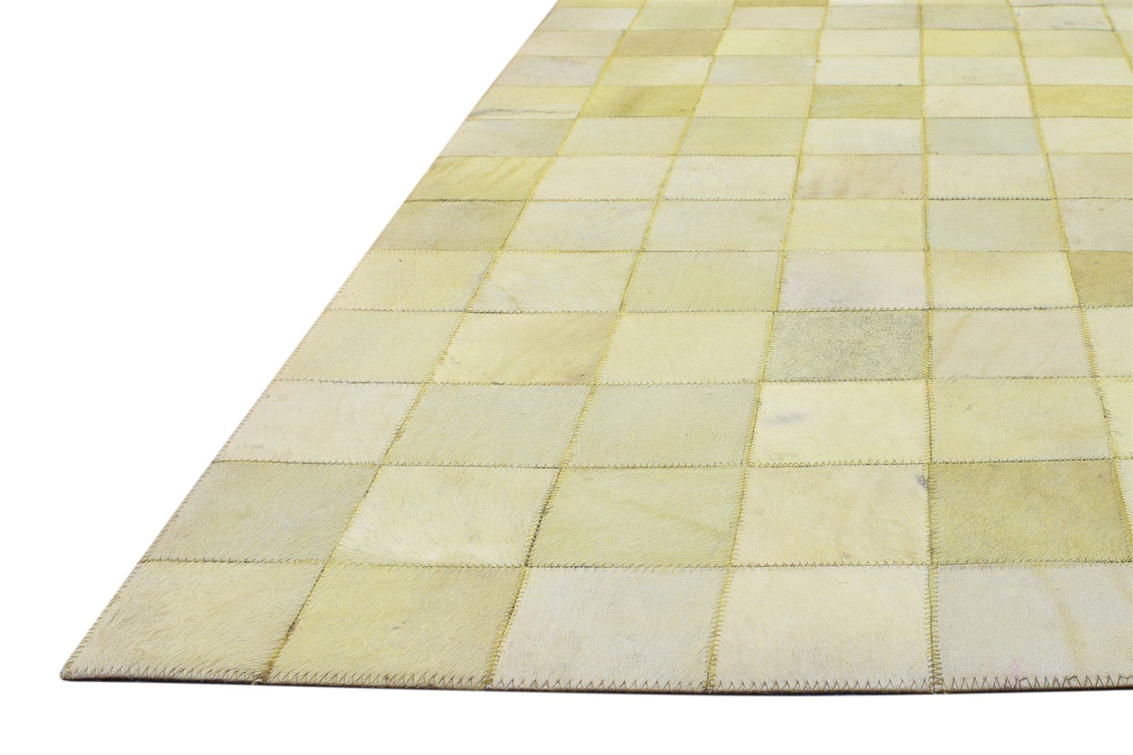 Leather Beige Rug 4X6 Modern Flatweave Scandinavian Geometric Room Size Carpet 