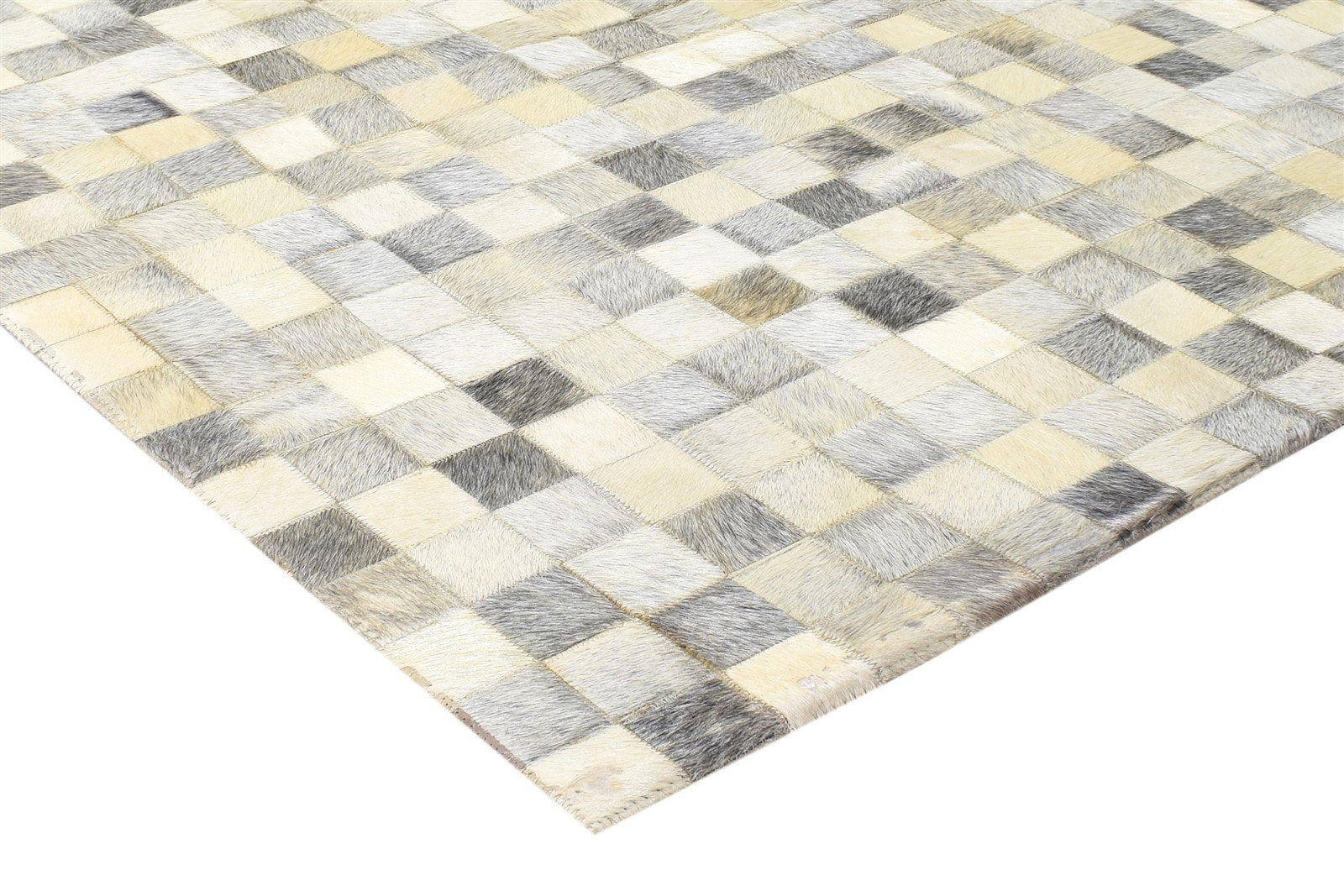 4X6 Rug Leather Beige Modern Flatweave Scandinavian Geometric Room Size Carpet 