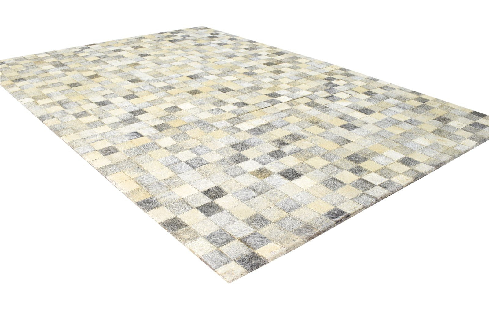 4X6 Rug Leather Beige Modern Flatweave Scandinavian Geometric Room Size Carpet 