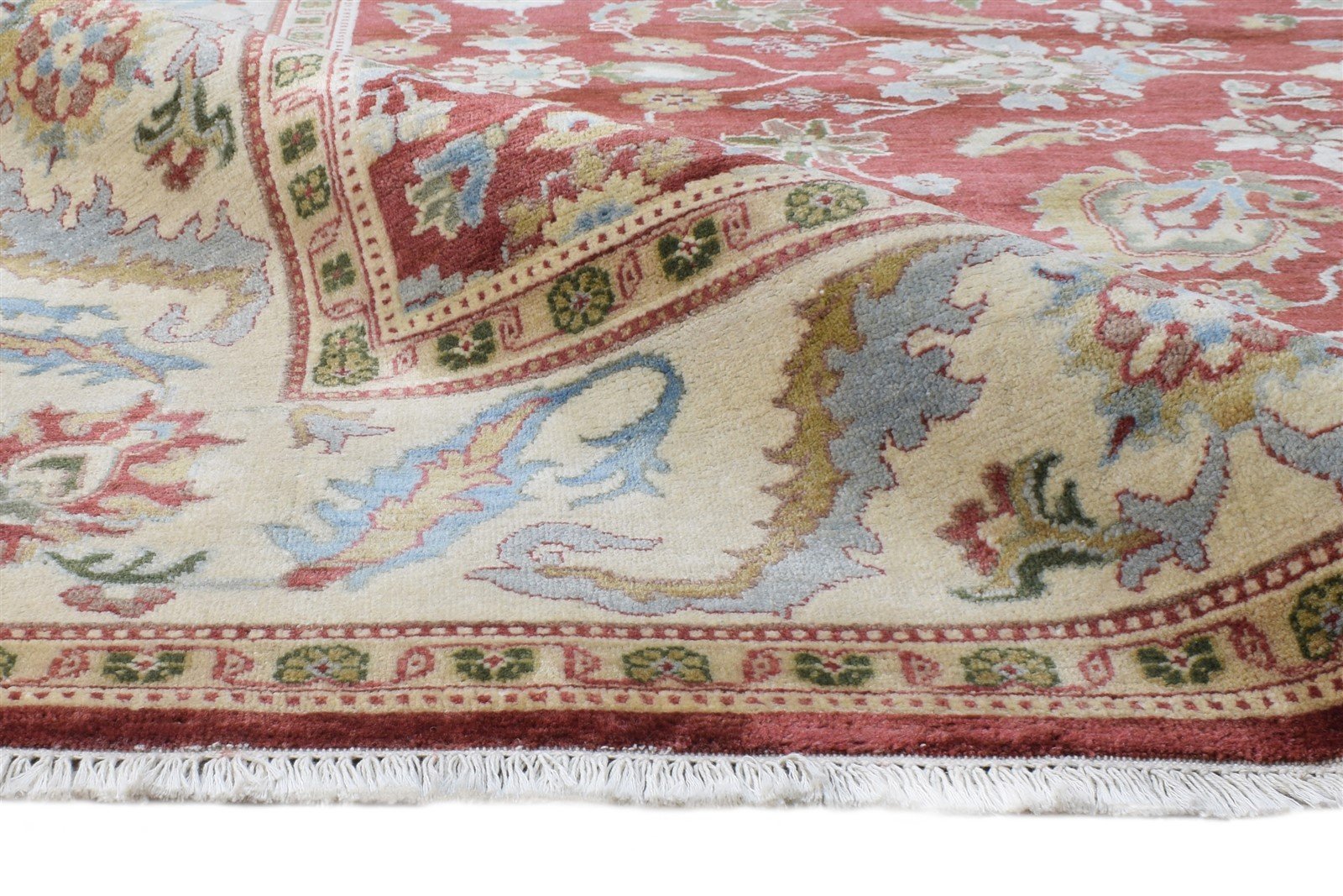 8' X 10' Rug Wool Red Persien Hand Knotted Kashan Oriental Large Carpet 