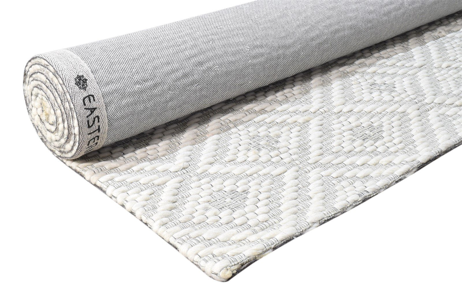 Cream Wool Rug 5' X 8' Modern Hand Woven Scandinavian Nordic Room Size Carpet 