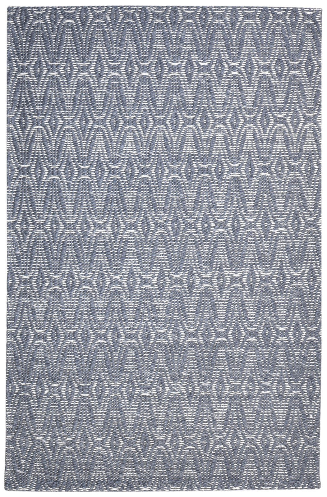 Wool Charcoal Rug 5X8 Modern Jacquard Loom Scandinavian Nordic Room Size Carpet 