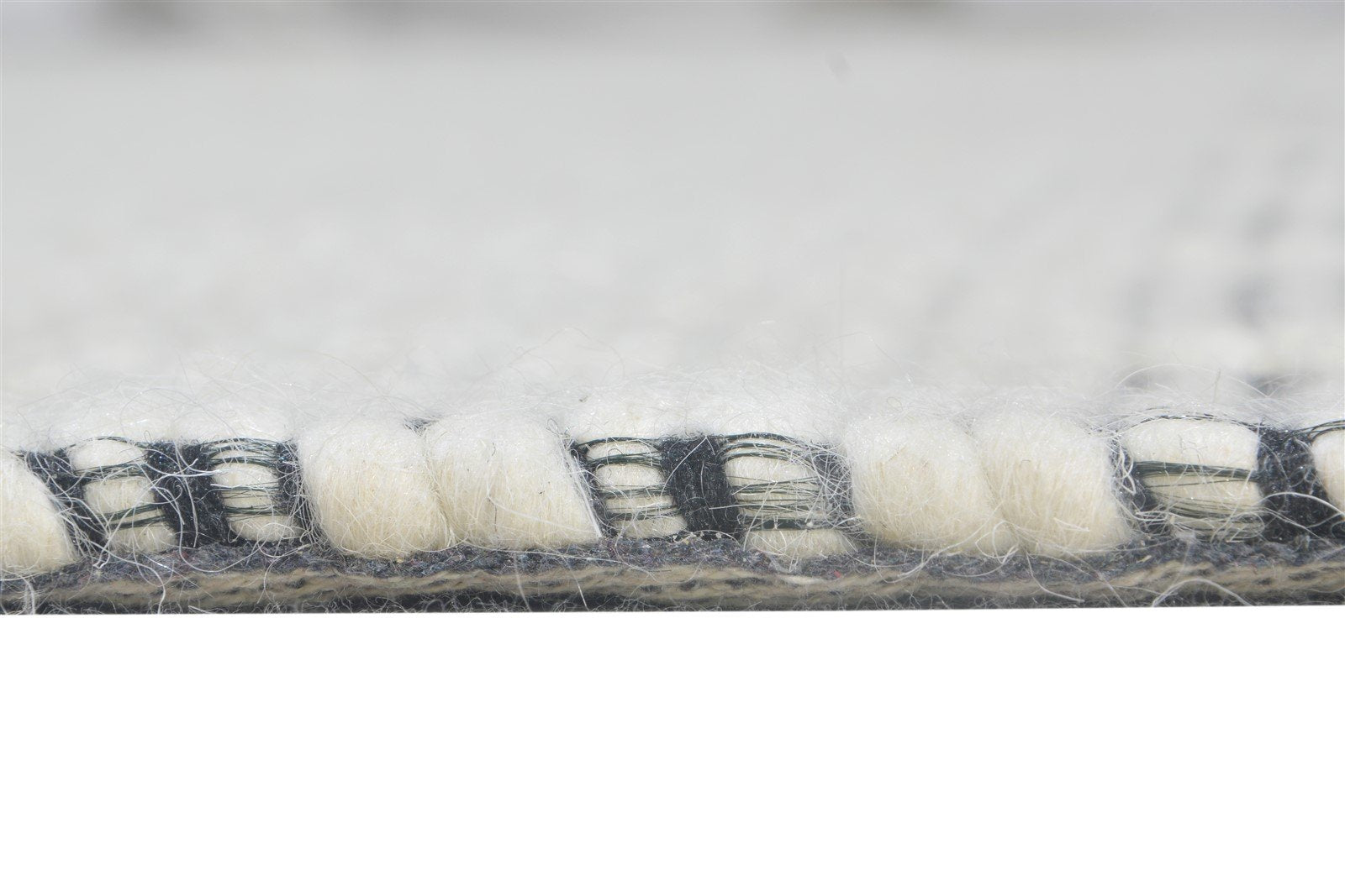 5' X 8' Rug Wool Cream Modern Jacquard Loom Scandinavian Nordic Room Size Carpet  Area Rug 