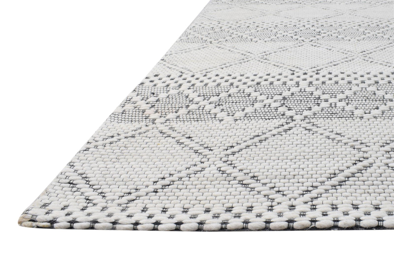 5' X 8' Rug Wool Cream Modern Jacquard Loom Scandinavian Nordic Room Size Carpet  Area Rug 