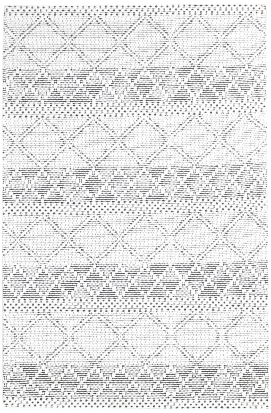 5' X 8' Rug Wool Cream Modern Jacquard Loom Scandinavian Nordic Room Size Carpet  Area Rug 