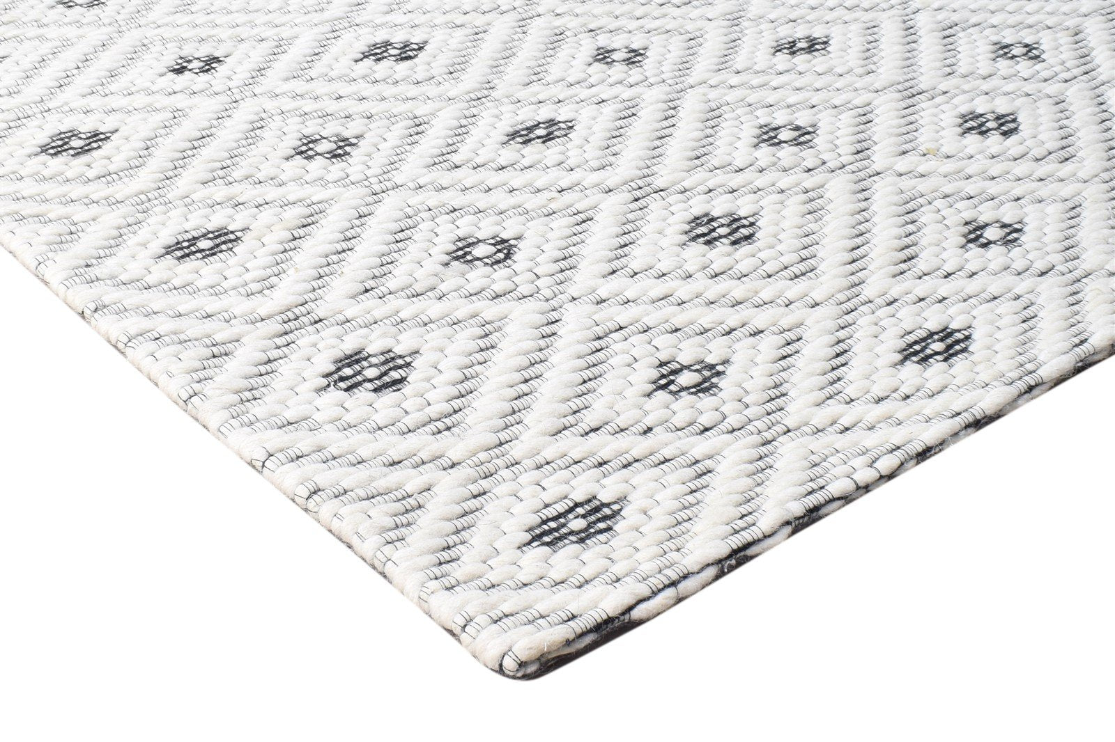 5' X 8' Rug Wool Grey Modern Hand Woven Scandinavian Nordic Room Size Carpet 