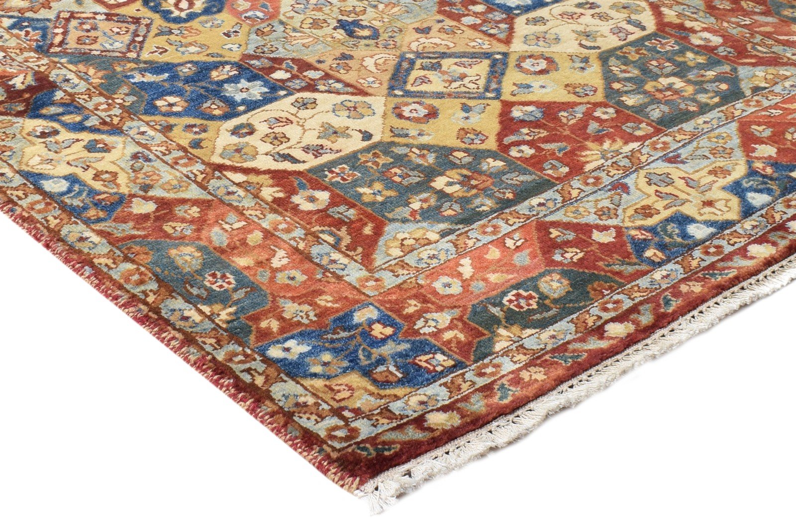 Hand Knotted Multi Color Wool Rug 3' X 5' Persian Agra Oriental Small Carpet 