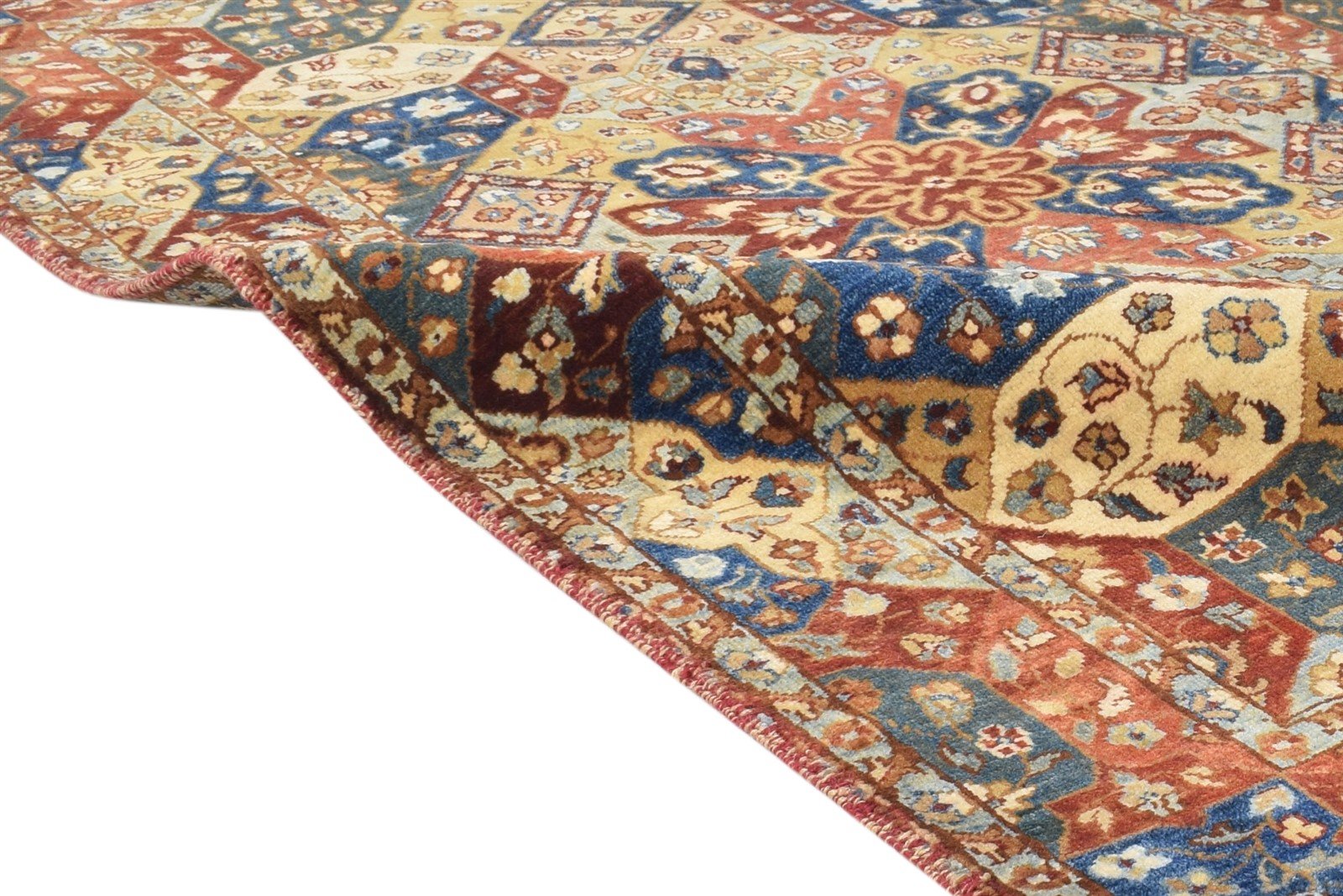 Hand Knotted Multi Color Wool Rug 3' X 5' Persian Agra Oriental Small Carpet 