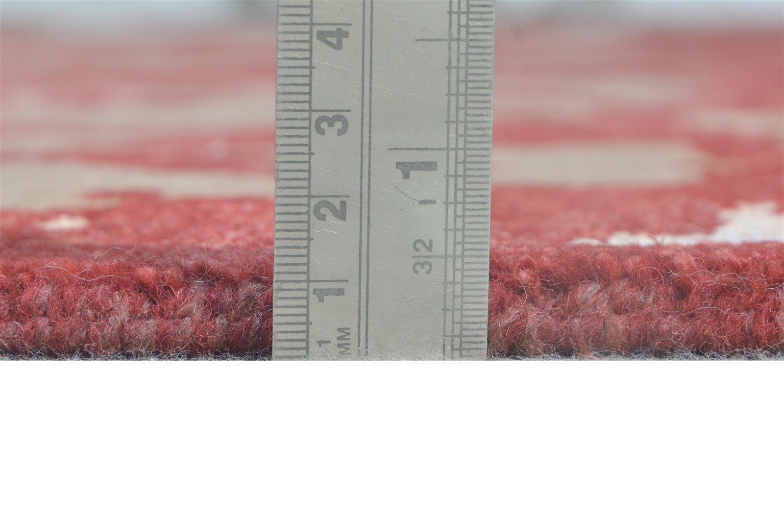 Wool / Silk Red Rug 6' X 8' Modern Hand Knotted American Abstract Large Carpet  Area Rug 