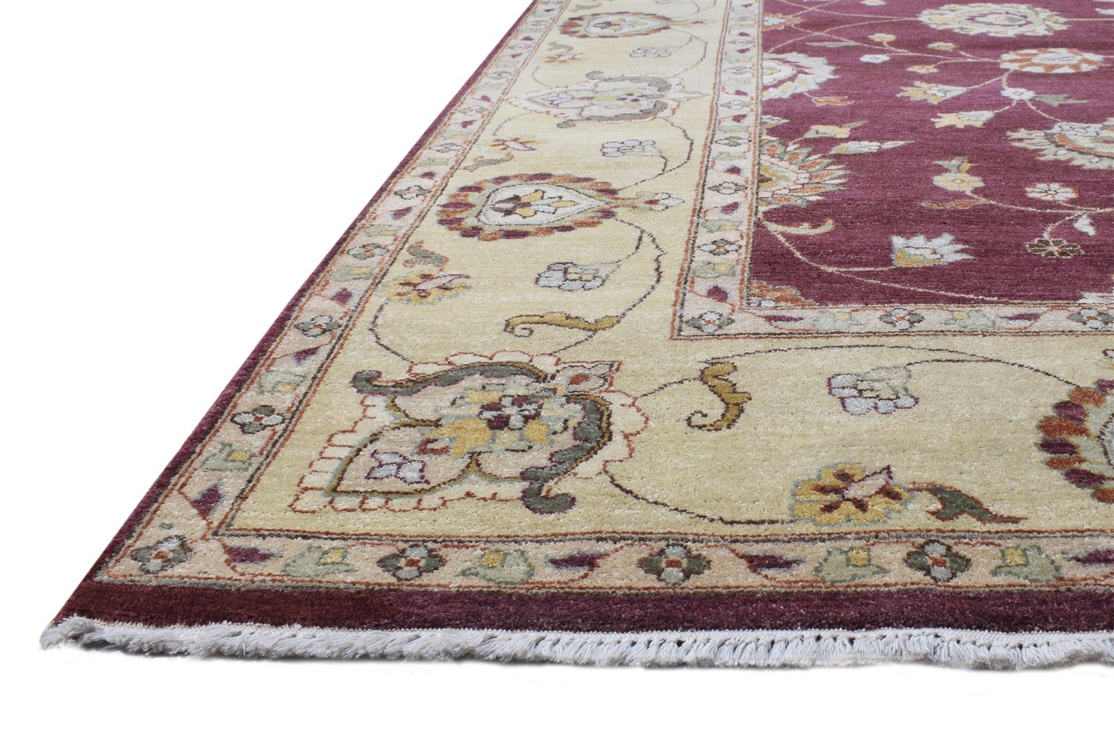 8' X 10' Rug Wool Wine Persian Hand Knotted Kashan Oriental Large Carpet 