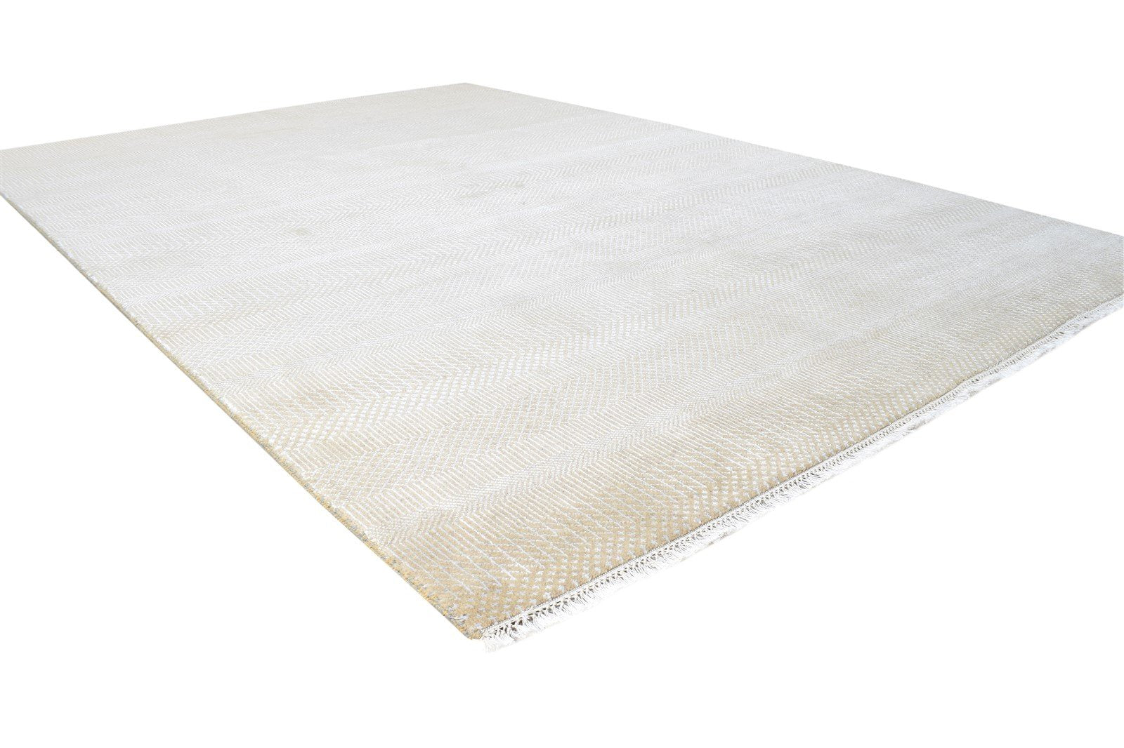 Beige Wool Rug 6' X 9' Modern Hand Knotted Agra Grass Trellis Room Size Carpet  Area Rug 