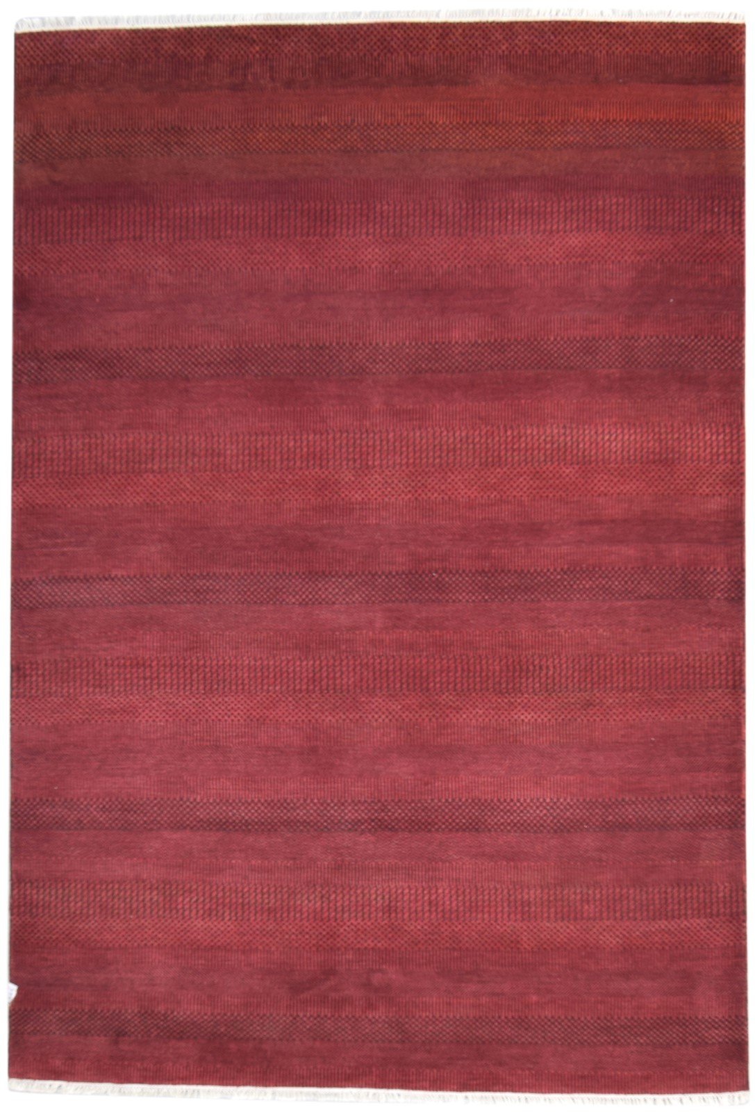 6' X 9' Rug Wool Red Modern Hand Knotted Agra Grass Trellis Large Carpet 