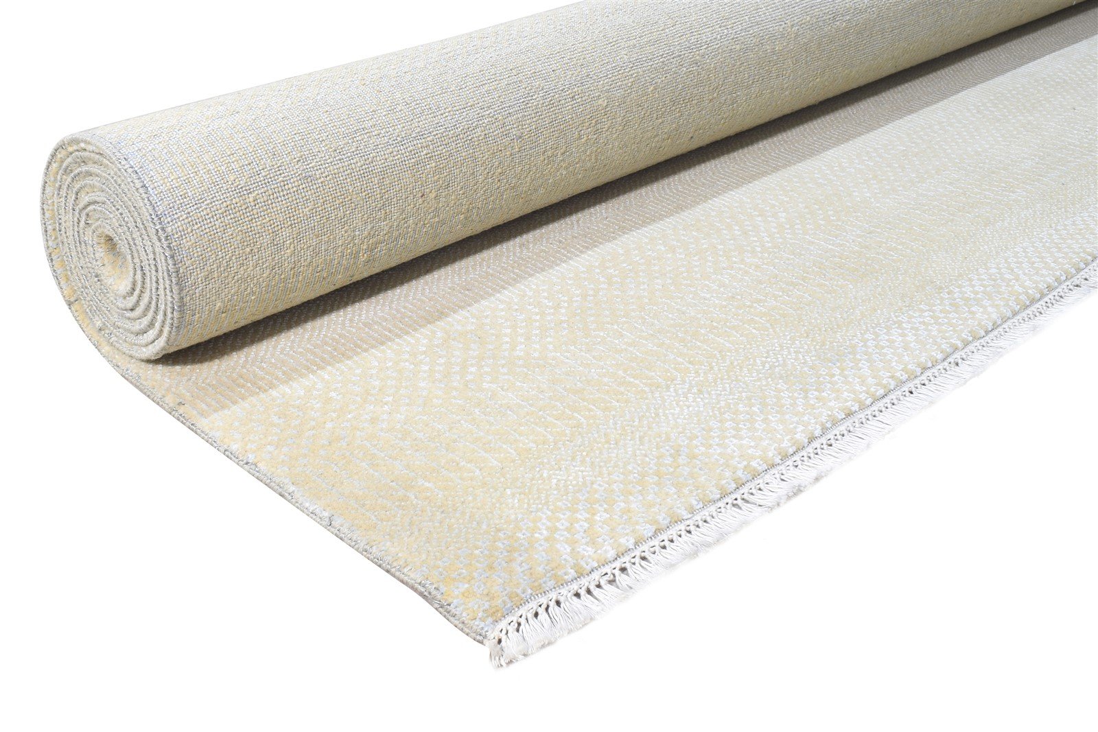Hand Knotted Beige Wool Rug 8' X 10' Modern Agra Grass Trellis Large Carpet  Area Rug 