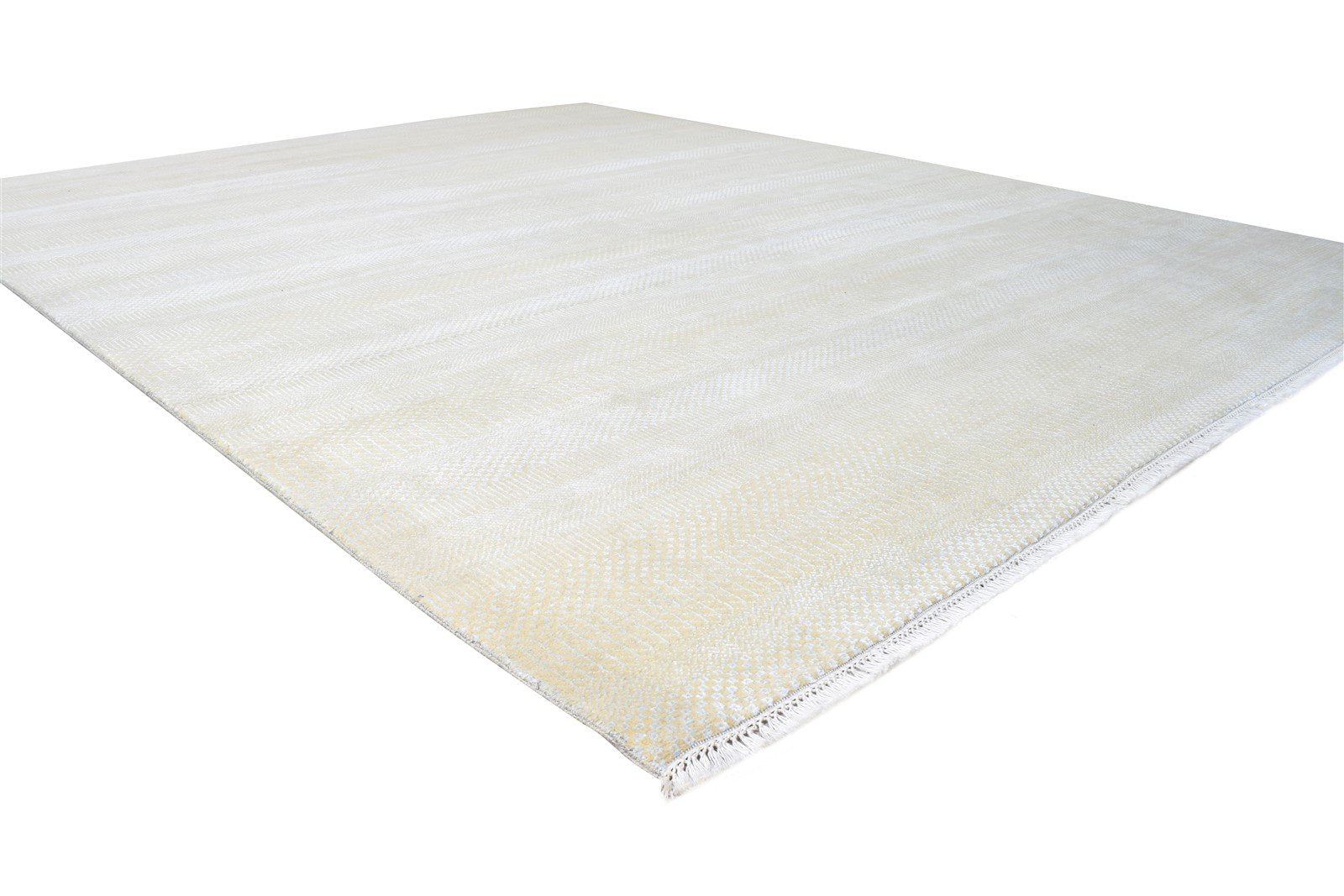 Hand Knotted Beige Wool Rug 8' X 10' Modern Agra Grass Trellis Large Carpet  Area Rug 