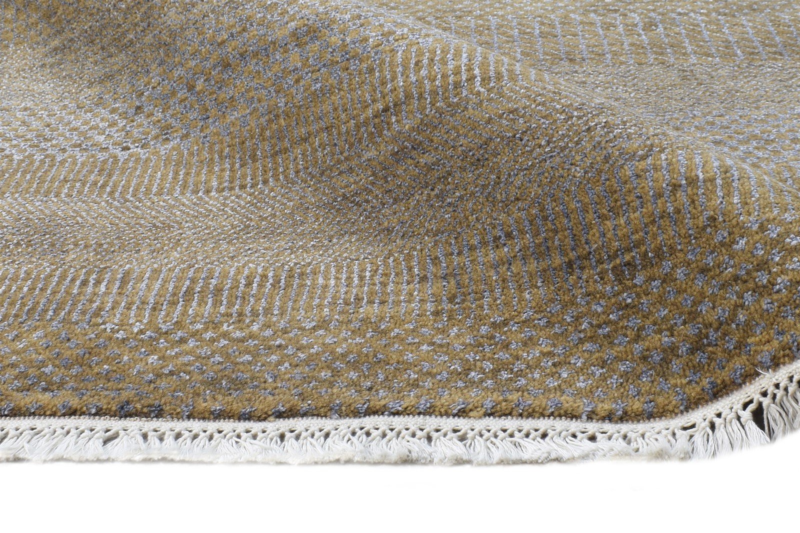 Hand Knotted Brown Wool Rug 5' X 7' Modern Agra Grass Trellis Room Size Carpet  Area Rug 