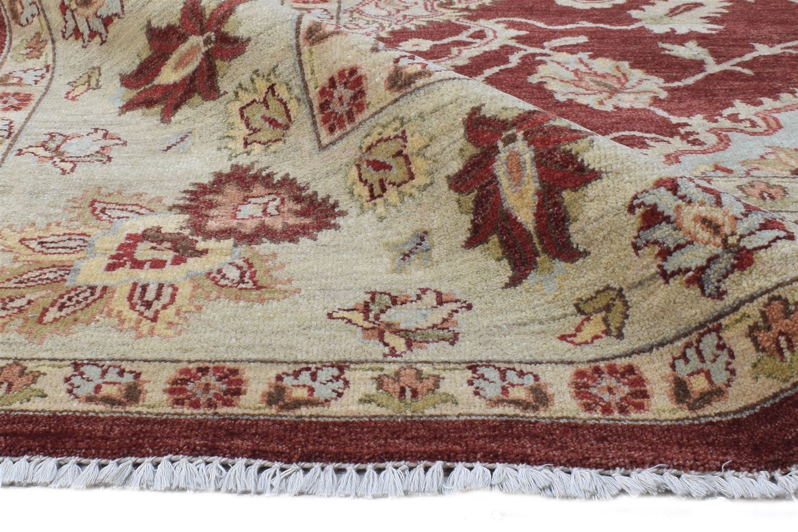 Hand Knotted Red Wool Rug 8' X 10' Persian Kashan Oriental Large Carpet 