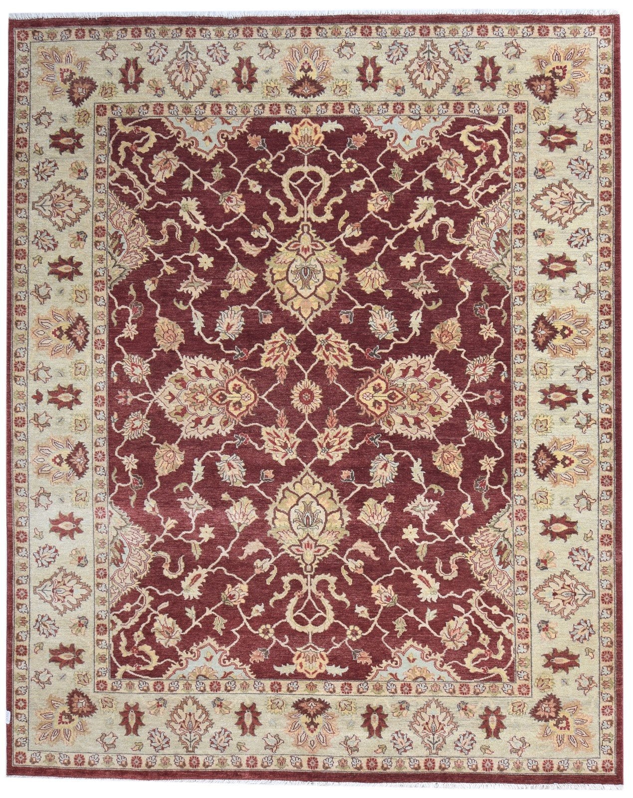 Hand Knotted Red Wool Rug 8' X 10' Persian Kashan Oriental Large Carpet 