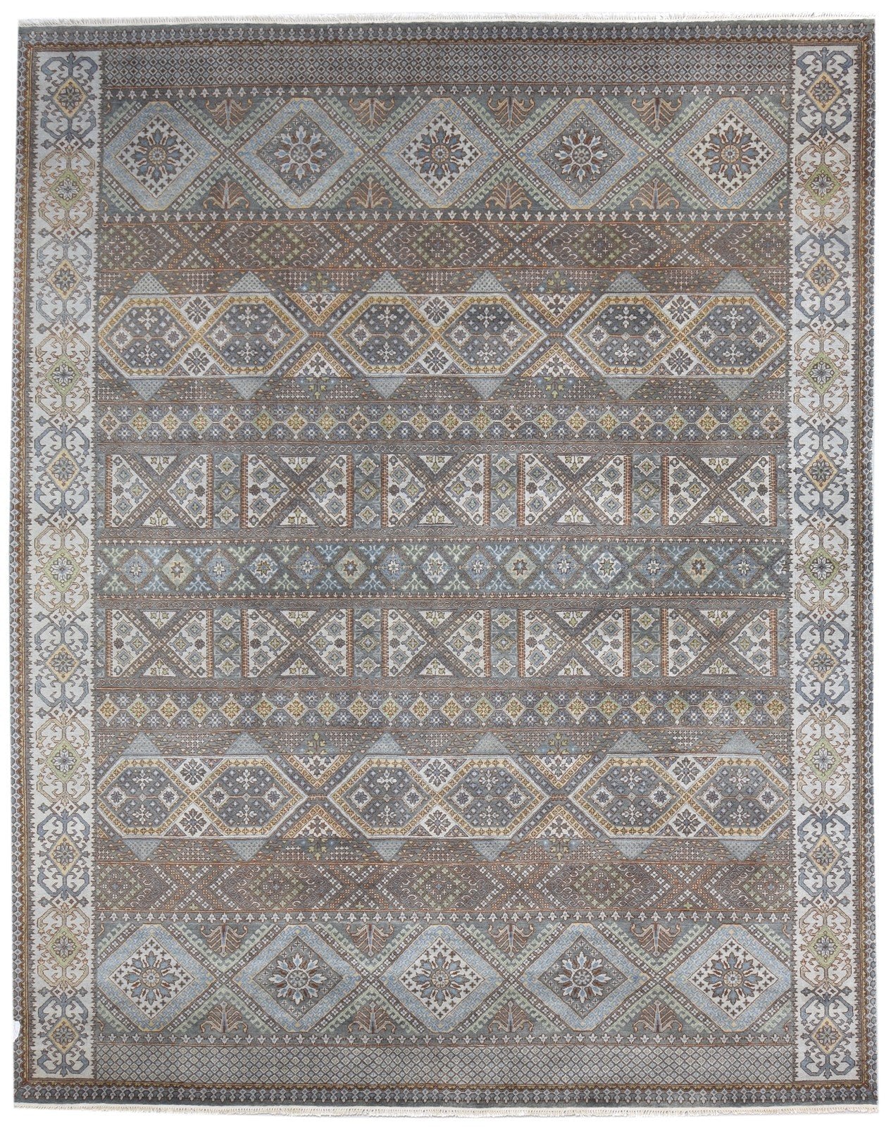 8' X 10' Rug Wool Brown Tribal Hand Knotted Southwestern Oriental Large Carpet 