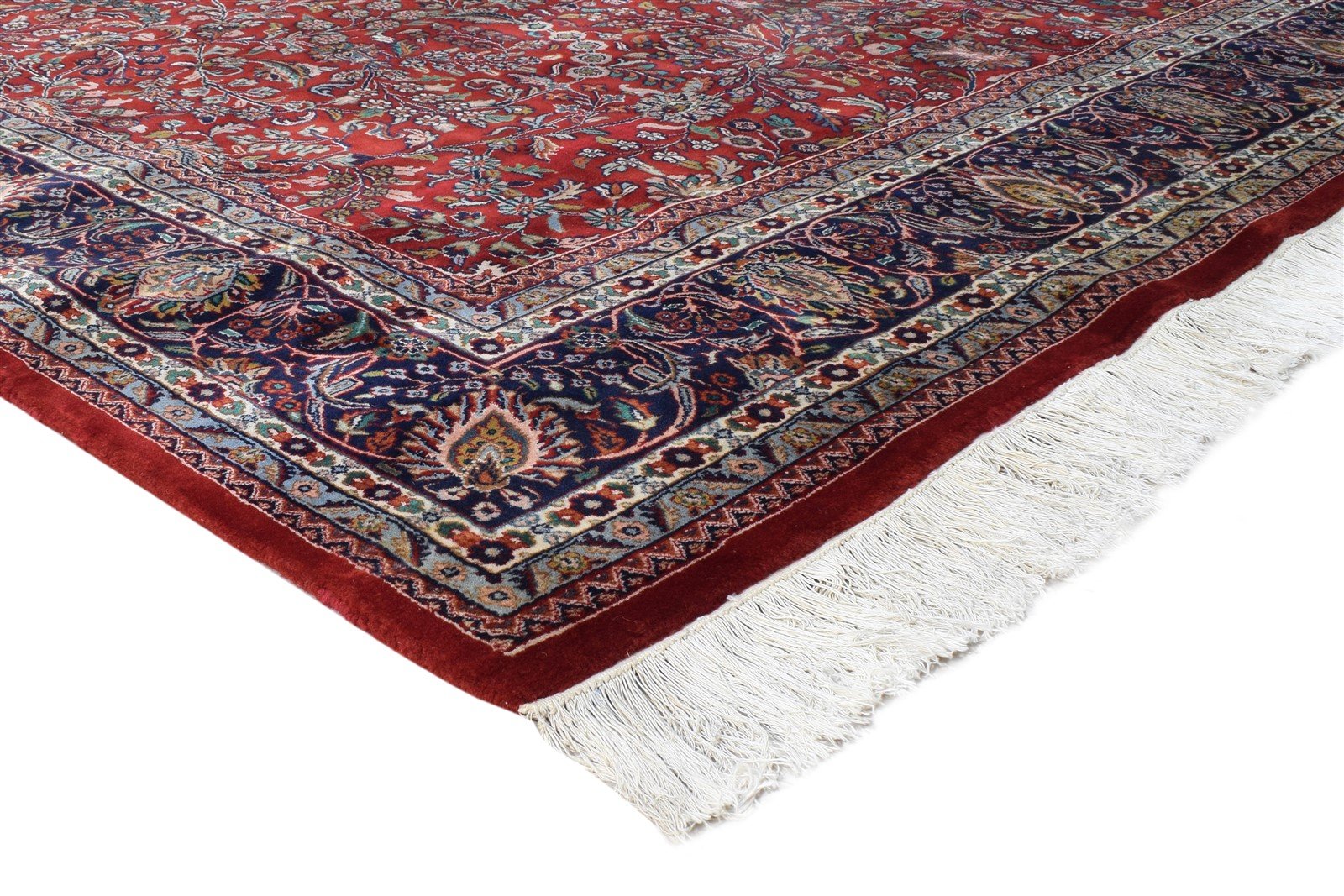 Wool Red Rug 8' X 11' Persian Hand Knotted Kashan Oriental Large Carpet 