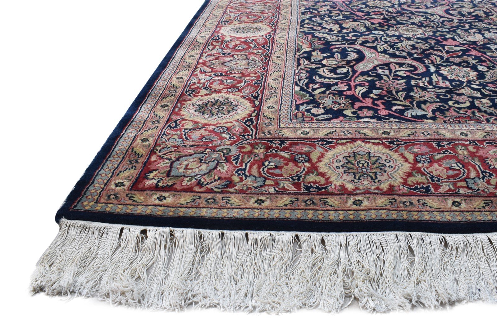 7' X 10' Rug Wool Black Persian Hand Knotted Kashan Oriental Large Carpet 