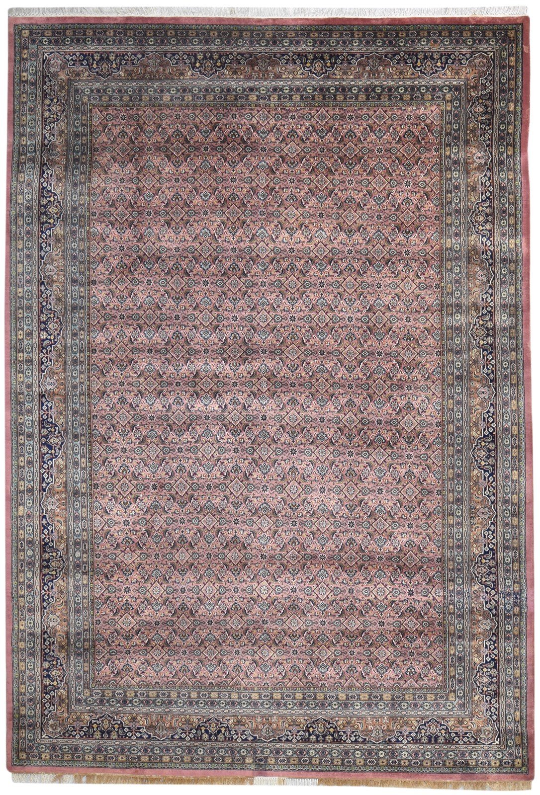 Rust Wool Rug 8' X 11' Persian Hand Knotted Bijar Oriental Large Carpet 