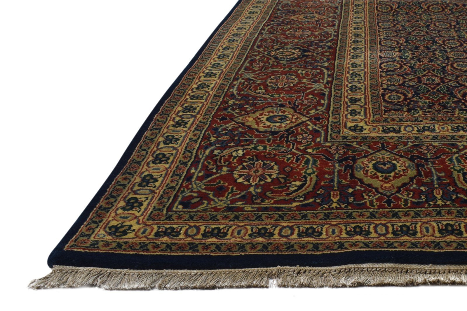 Hand Knotted Black Wool Rug 8' X 10' Persian Bijar Oriental Large Carpet 