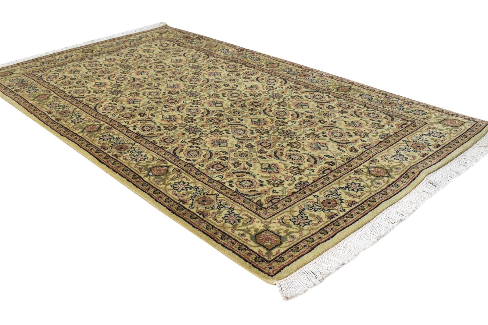 Green Wool Rug 3' X 5' Persian Hand Knotted Bijar Oriental Small Carpet 