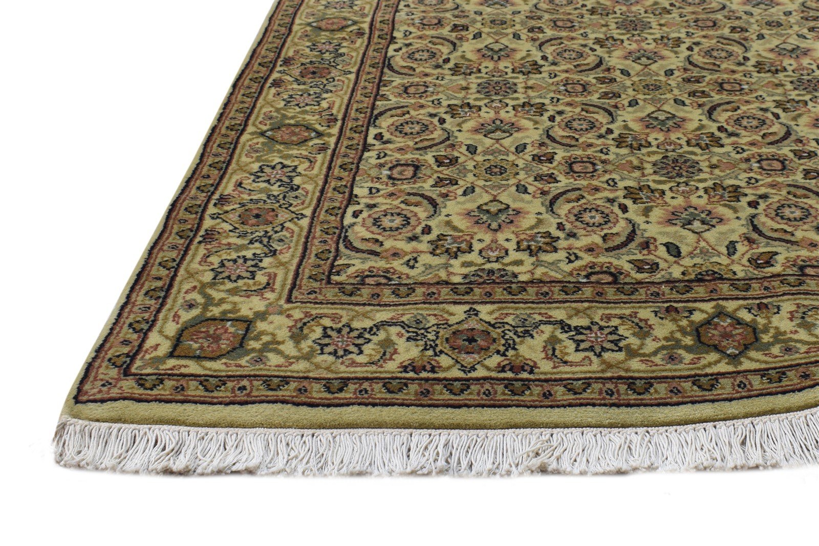 Green Wool Rug 3' X 5' Persian Hand Knotted Bijar Oriental Small Carpet 