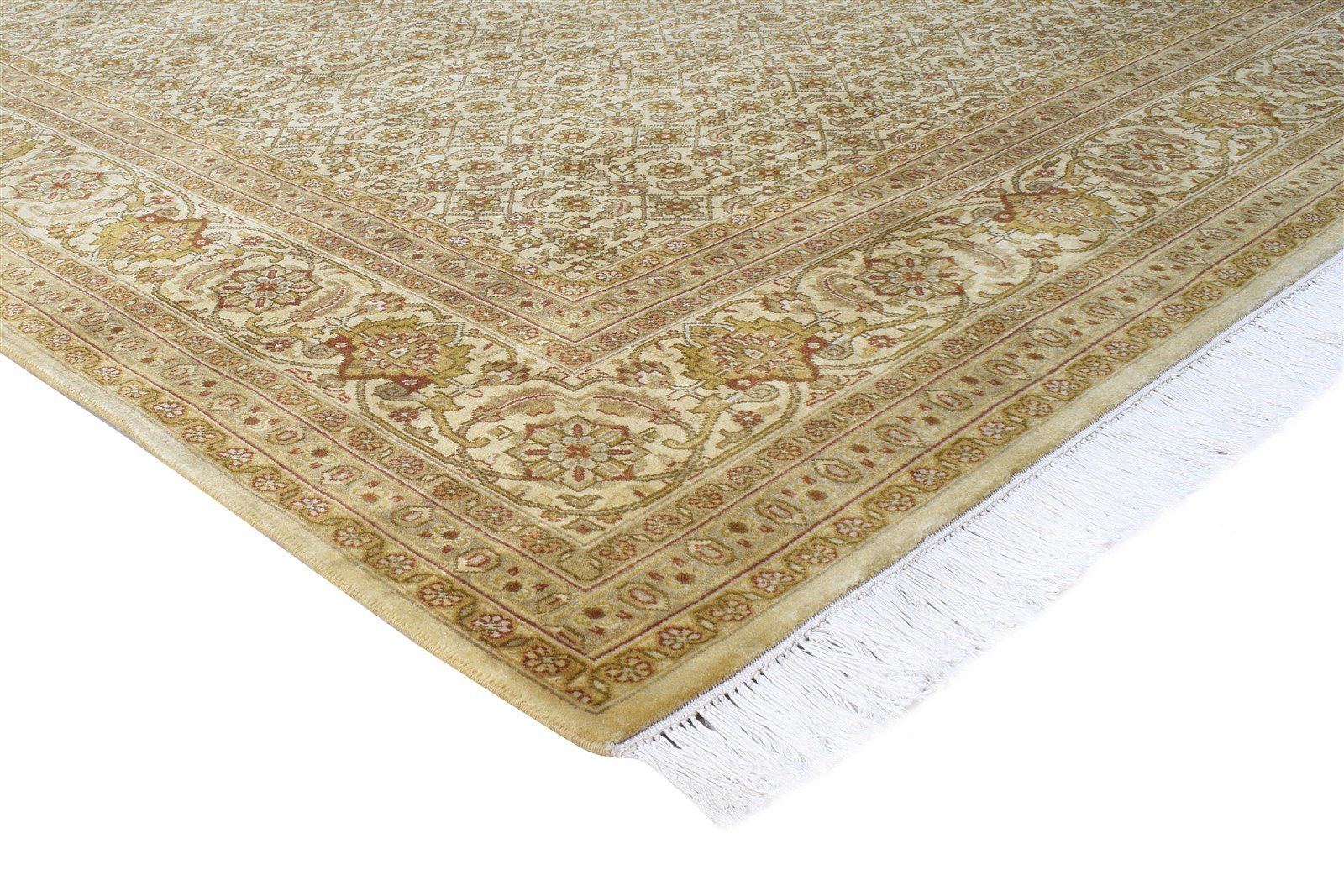 Wool Beige Rug 8' X 10' Persian Hand Knotted Bijar Oriental Large Carpet 