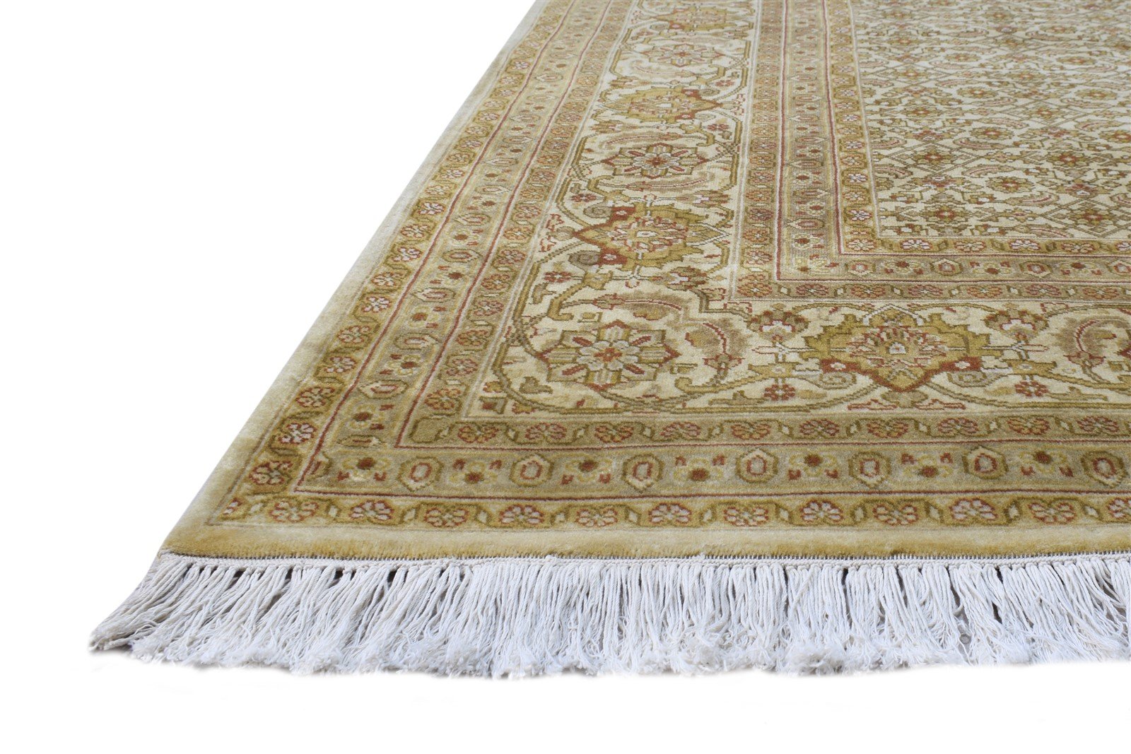 Wool Beige Rug 8' X 10' Persian Hand Knotted Bijar Oriental Large Carpet 