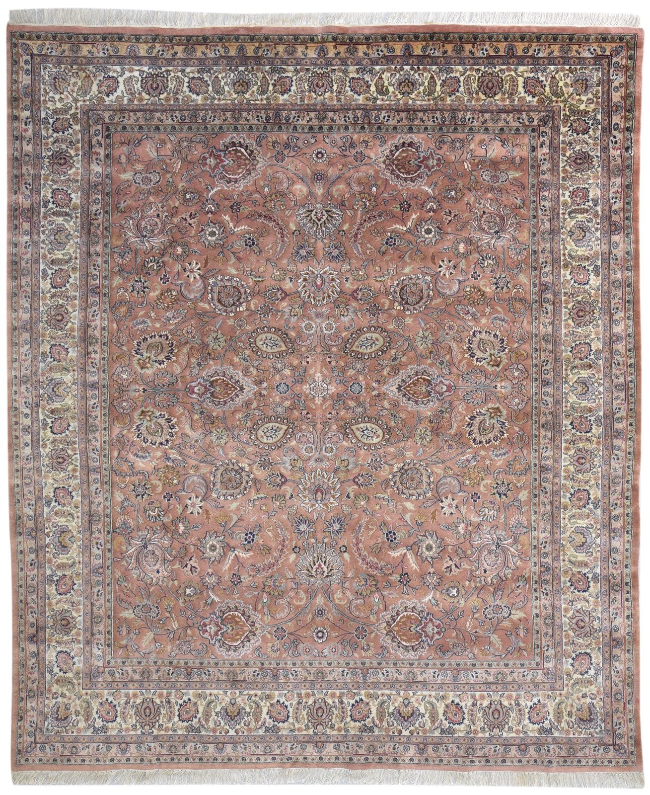 Red Wool Rug 8' X 10' Persian Hand Knotted Kashan Oriental Large Carpet 