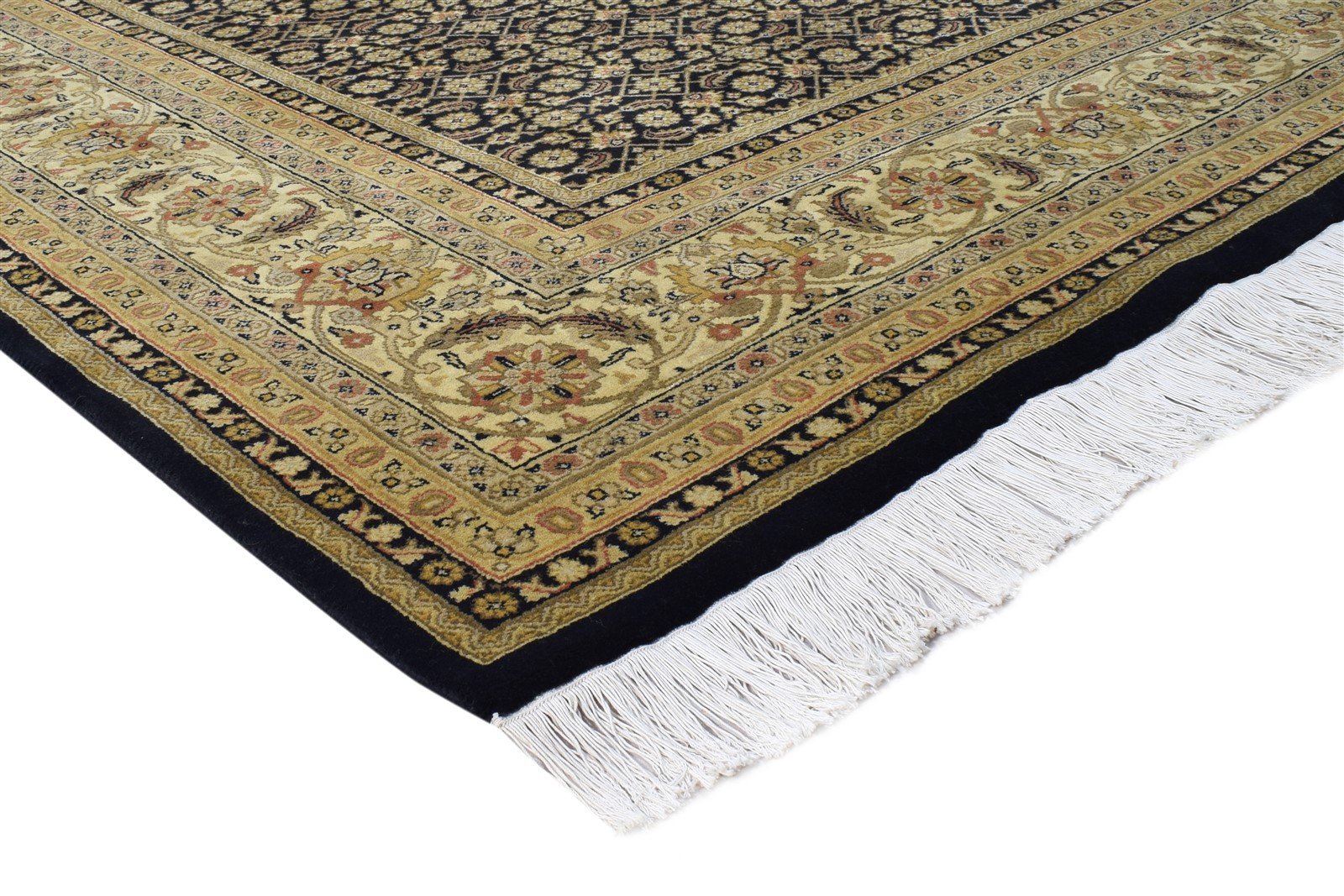 Wool Black Rug 9' X 12' Persian Hand Knotted Bijar Oriental Extra Large Carpet 