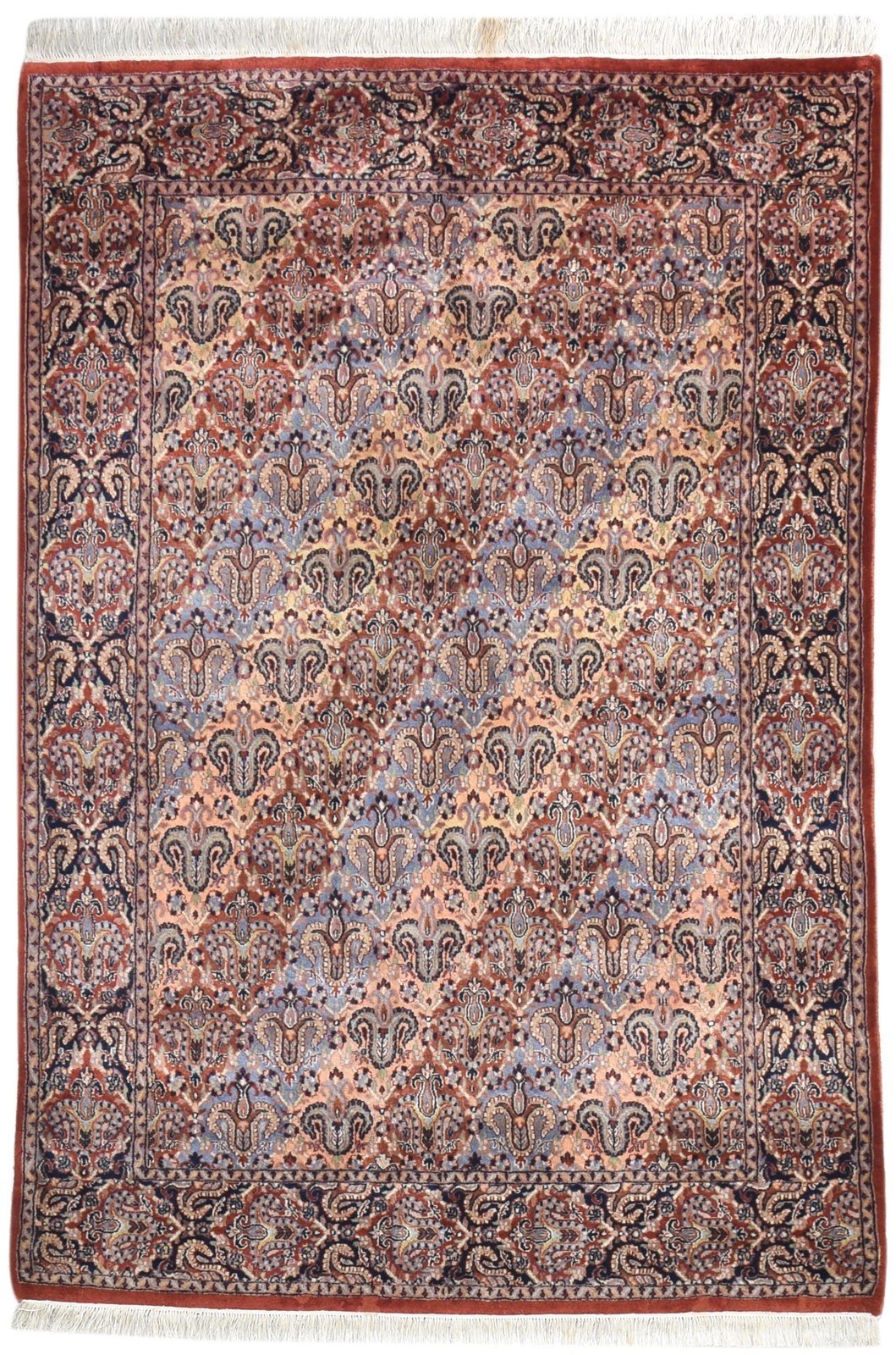 Red Wool Rug 5' X 7' Persian Hand Knotted Bakhtiari Oriental Room Size Carpet 