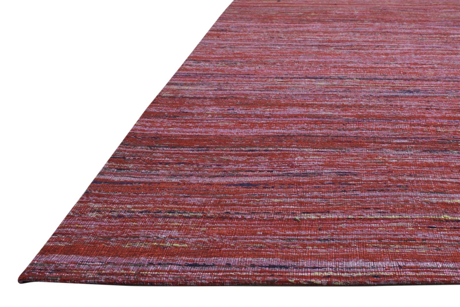 Wool Red Rug 5' X 8' Modern Hand Tufted Bohemian Striped Room Size Carpet 