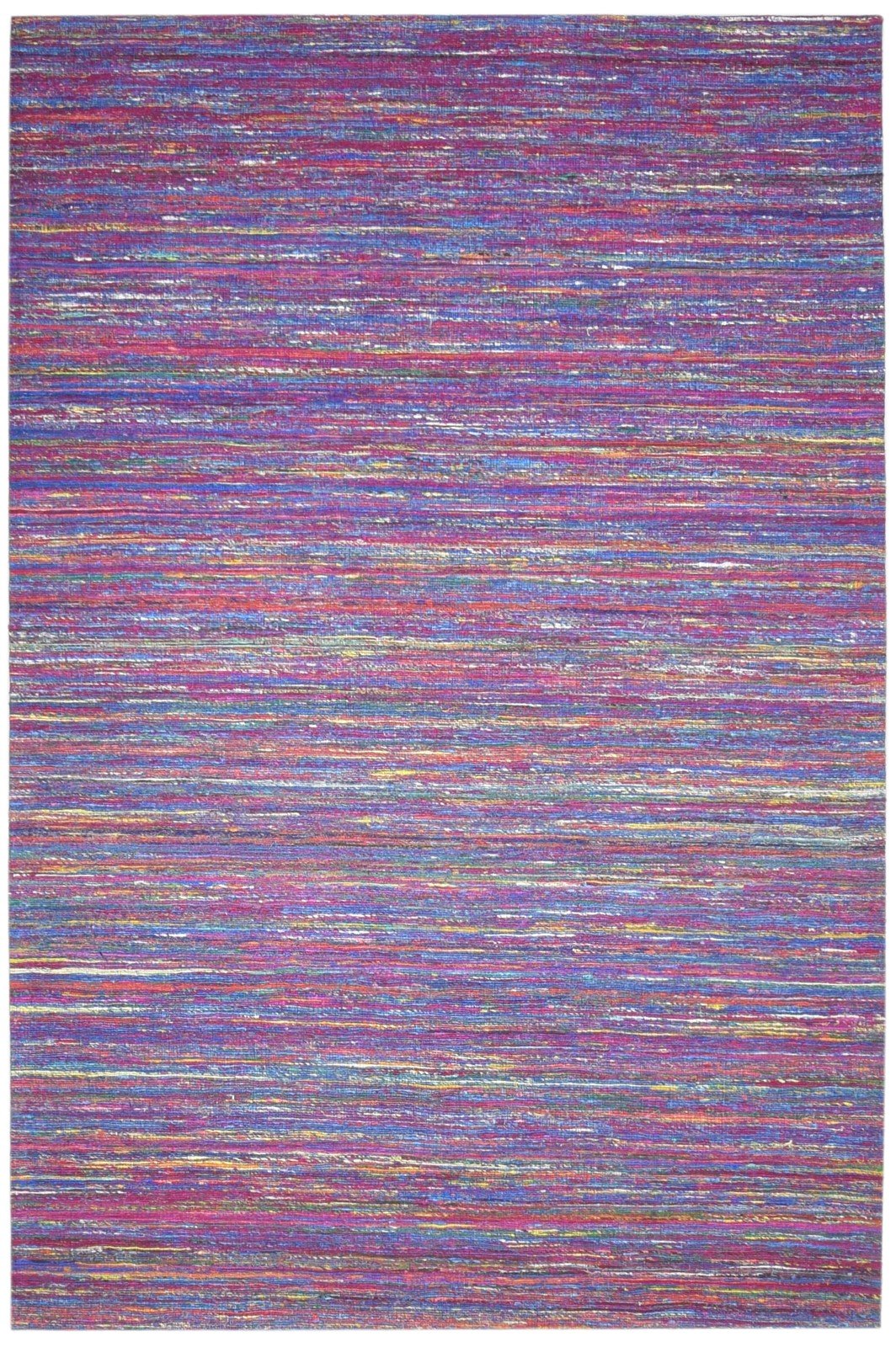 5' X 8' Rug Silk Purple Modern Hand Woven Bohemian Striped Room Size Carpet 