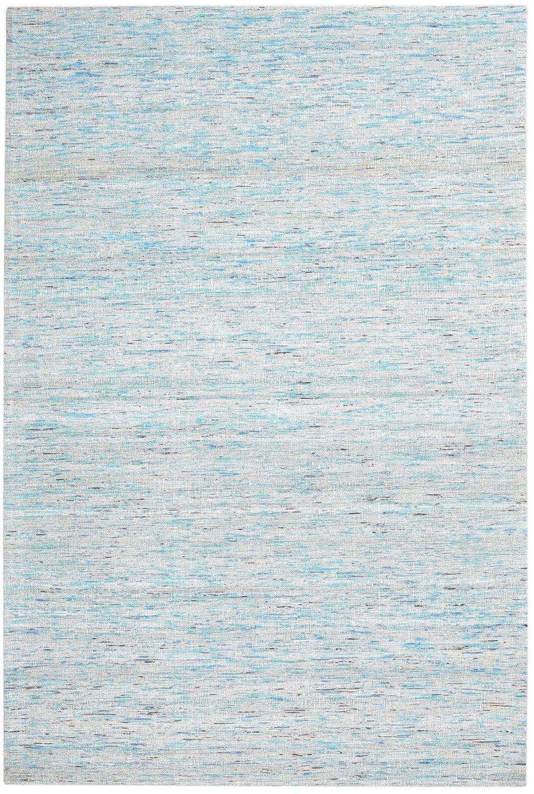 Blue Silk Rug 5' X 8' Modern Hand Woven Scandinavian Solid Room Size Carpet 