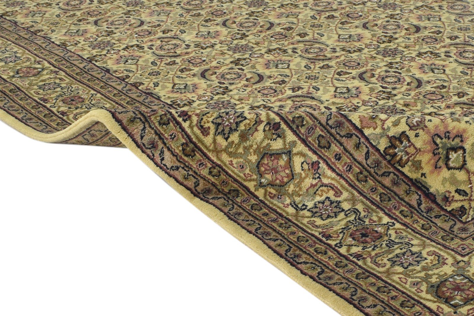 Hand Knotted Beige Wool Rug 4' X 6' Persian Bijar Oriental Room Size Carpet 