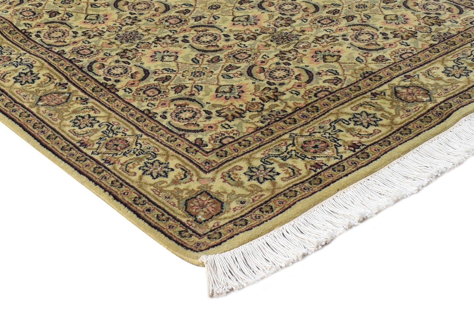 Beige Wool Rug 3' X 5' Persian Hand Knotted Bijar Oriental Room Size Carpet 