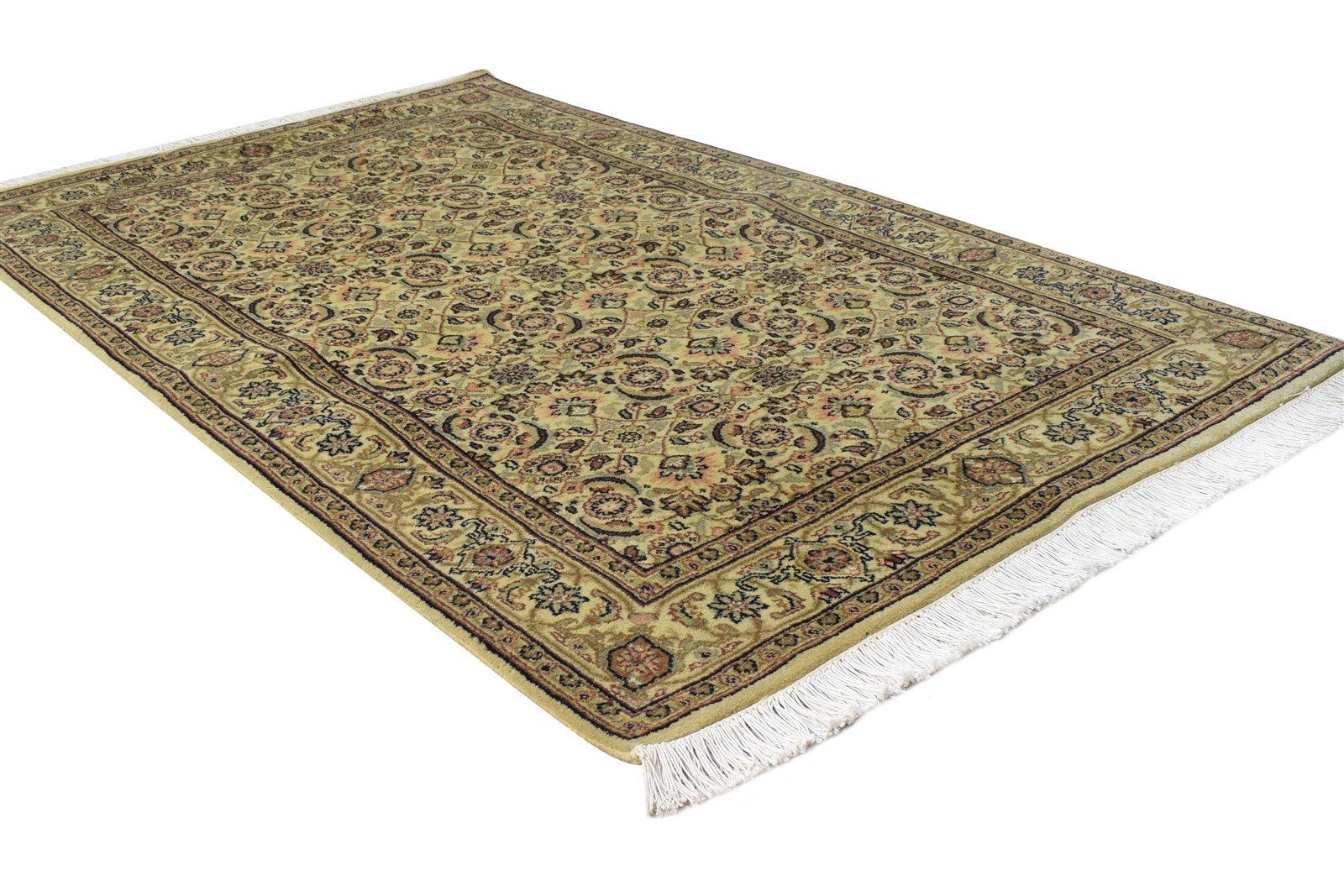 Beige Wool Rug 3' X 5' Persian Hand Knotted Bijar Oriental Room Size Carpet 