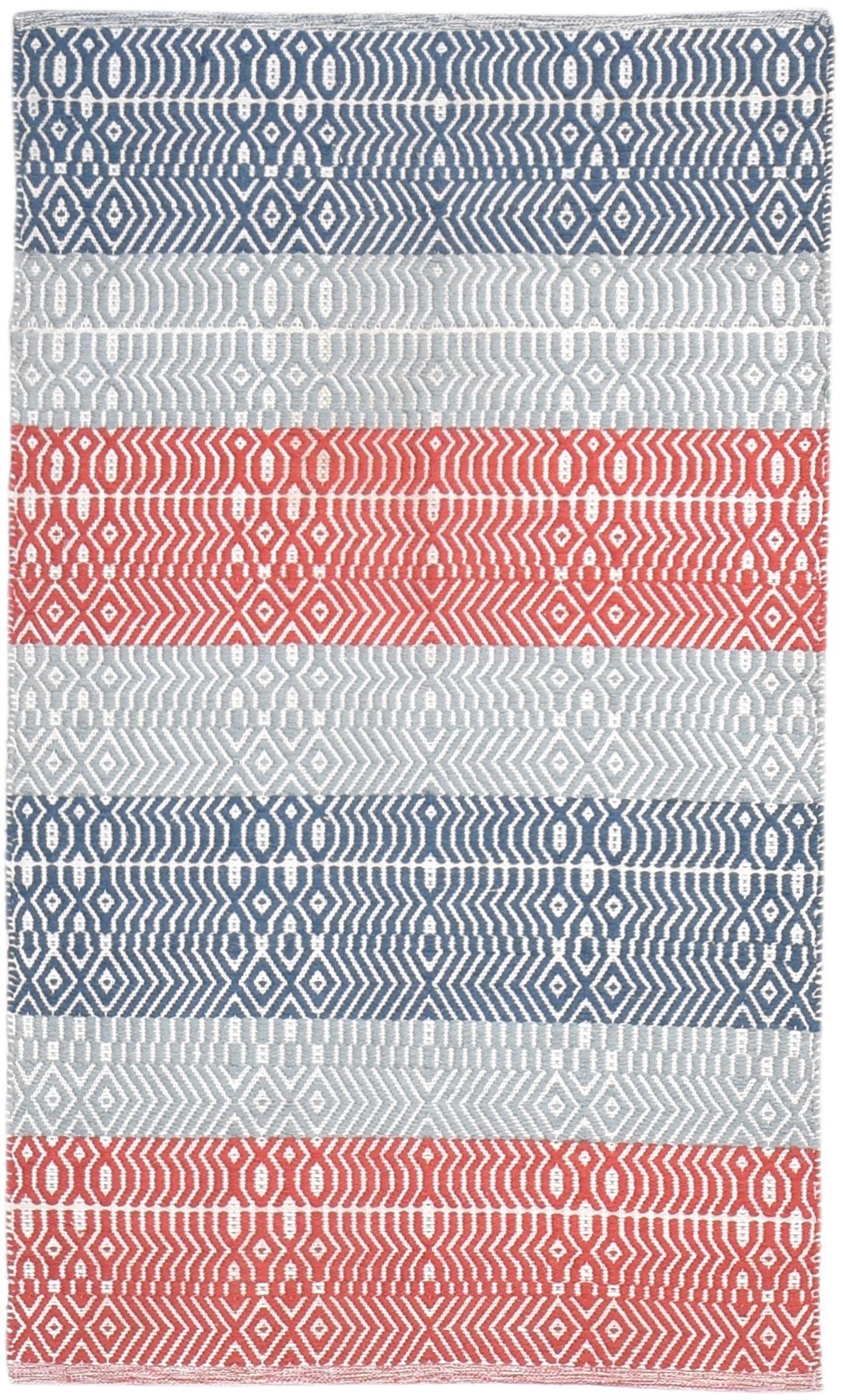 Dhurrie Multi Color Wool Rug 3' X 5' Modern Moroccan Trellis Small Carpet 