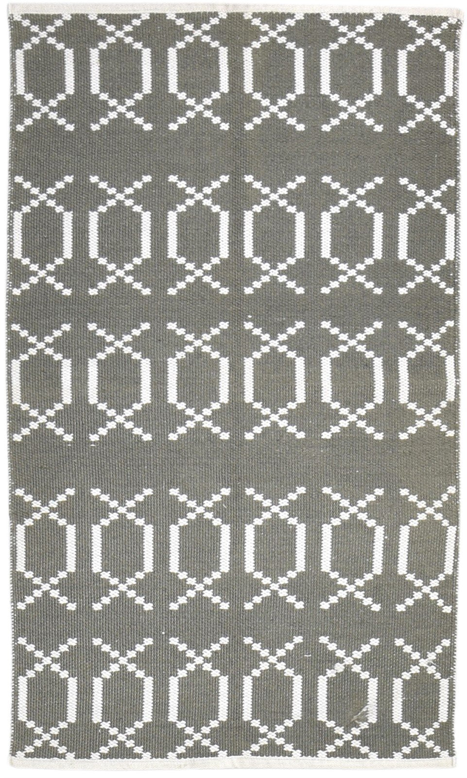 Wool Charcoal Rug 3' X 5' Modern Dhurrie Scandinavian Nordic Room Size Carpet 