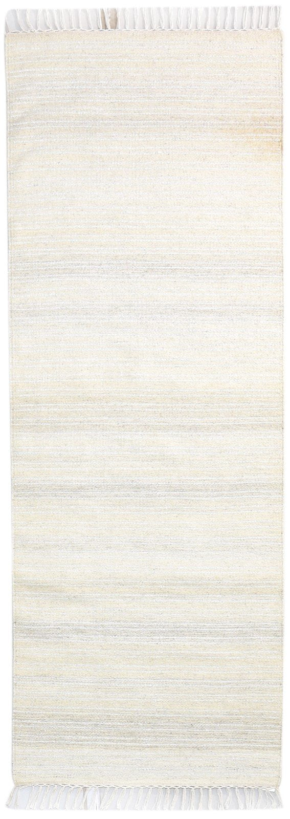 Wool Beige Rug 2'6 X 4' Modern Dhurrie Scandinavian Solid Small Carpet 