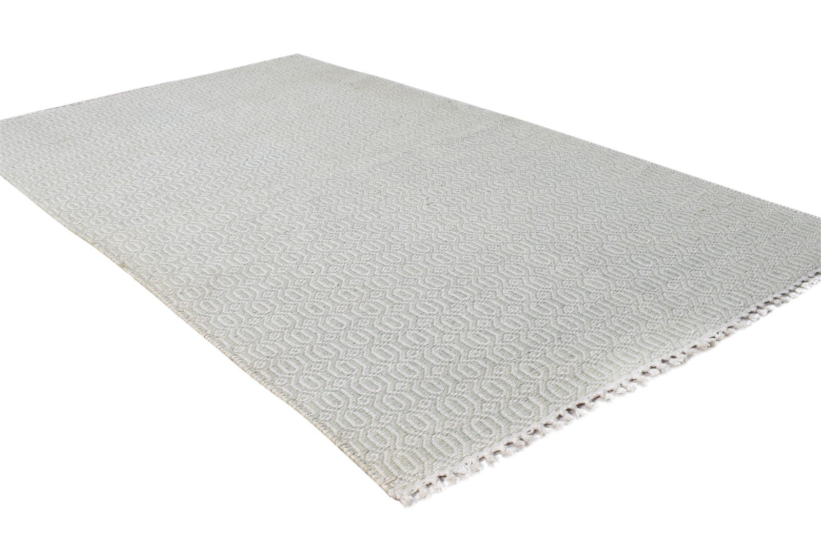 Beige Wool Rug 3' X 5' Modern Dhurrie Scandinavian Nordic Room Size Carpet 