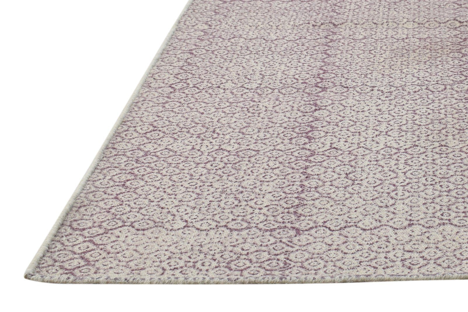 3' X 4' Rug Wool Purple Modern Dhurrie Scandinavian Nordic Small Carpet 