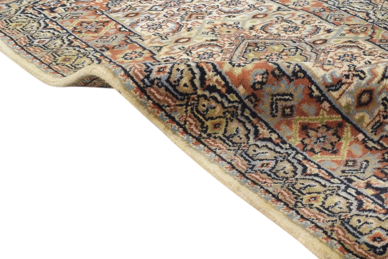 Wool Beige Rug 2' X 4' Persian Hand Knotted Serapi Oriental Small Carpet 